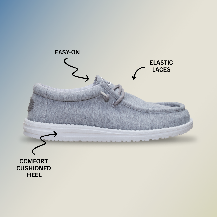 Alternative view of Wally Stretch Jersey Wide - Heather Black/Black