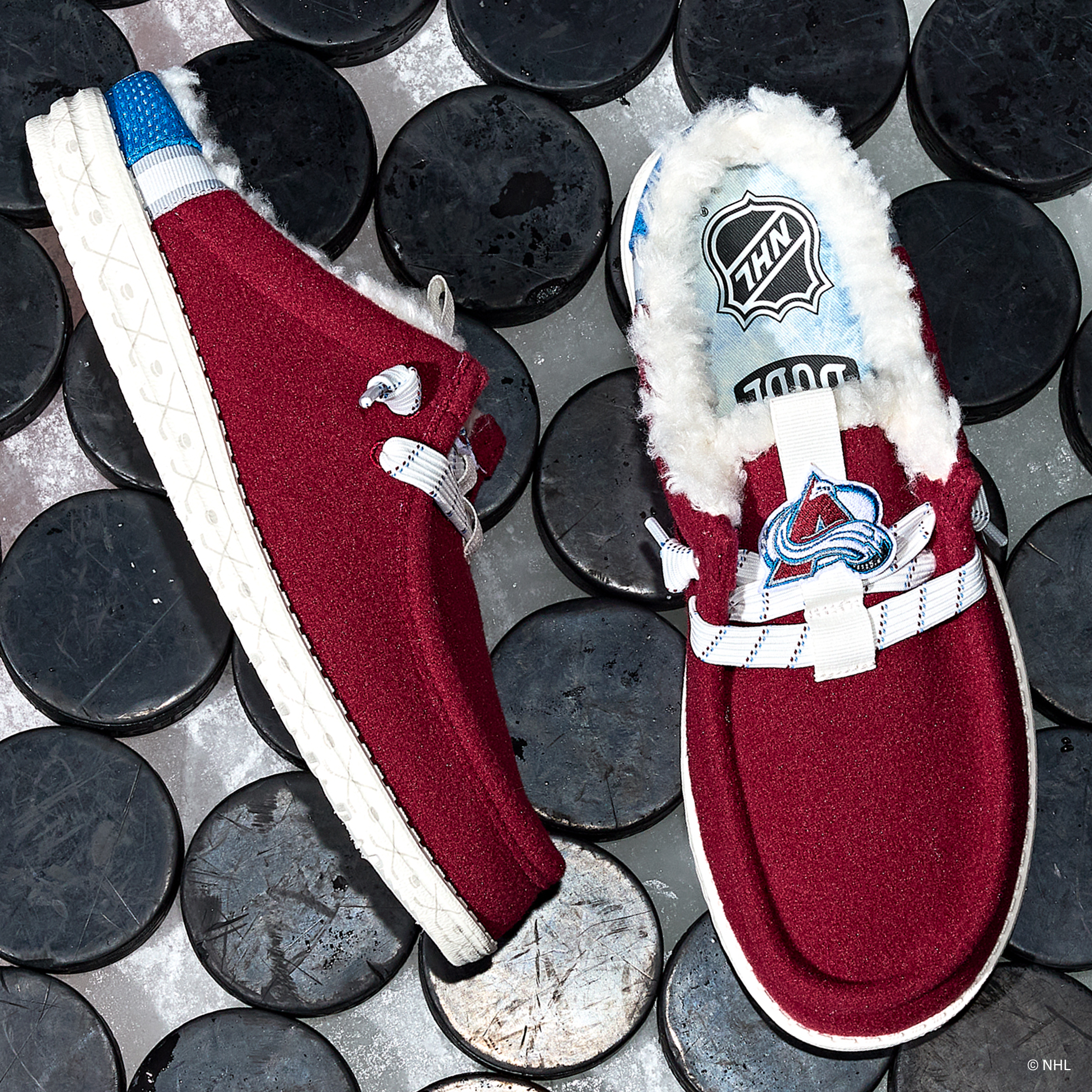 Alternative view of NHL Colorado Avalanche Wally Slip - Burgundy/Blue