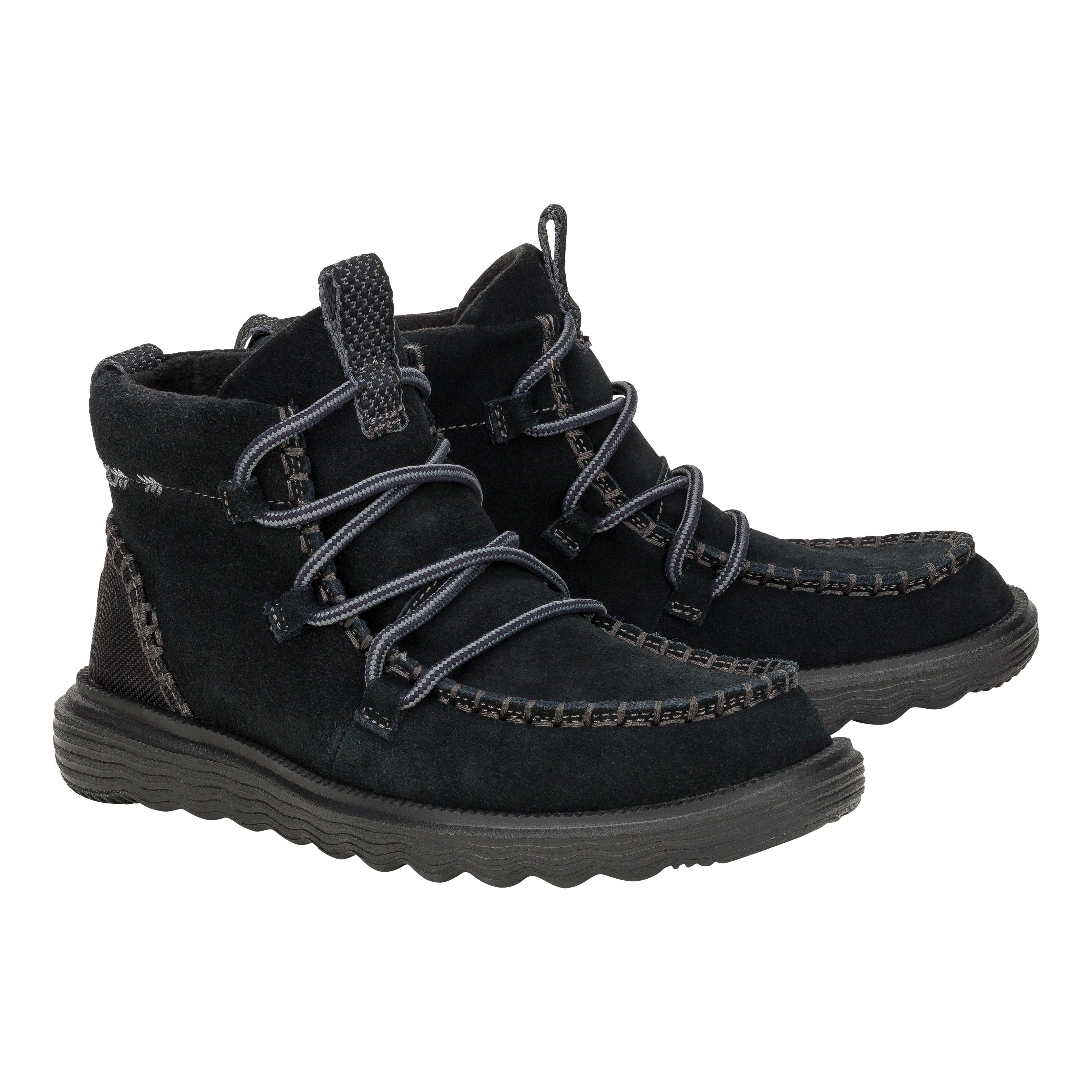 Alternative view of Reyes Suede - Black/Black