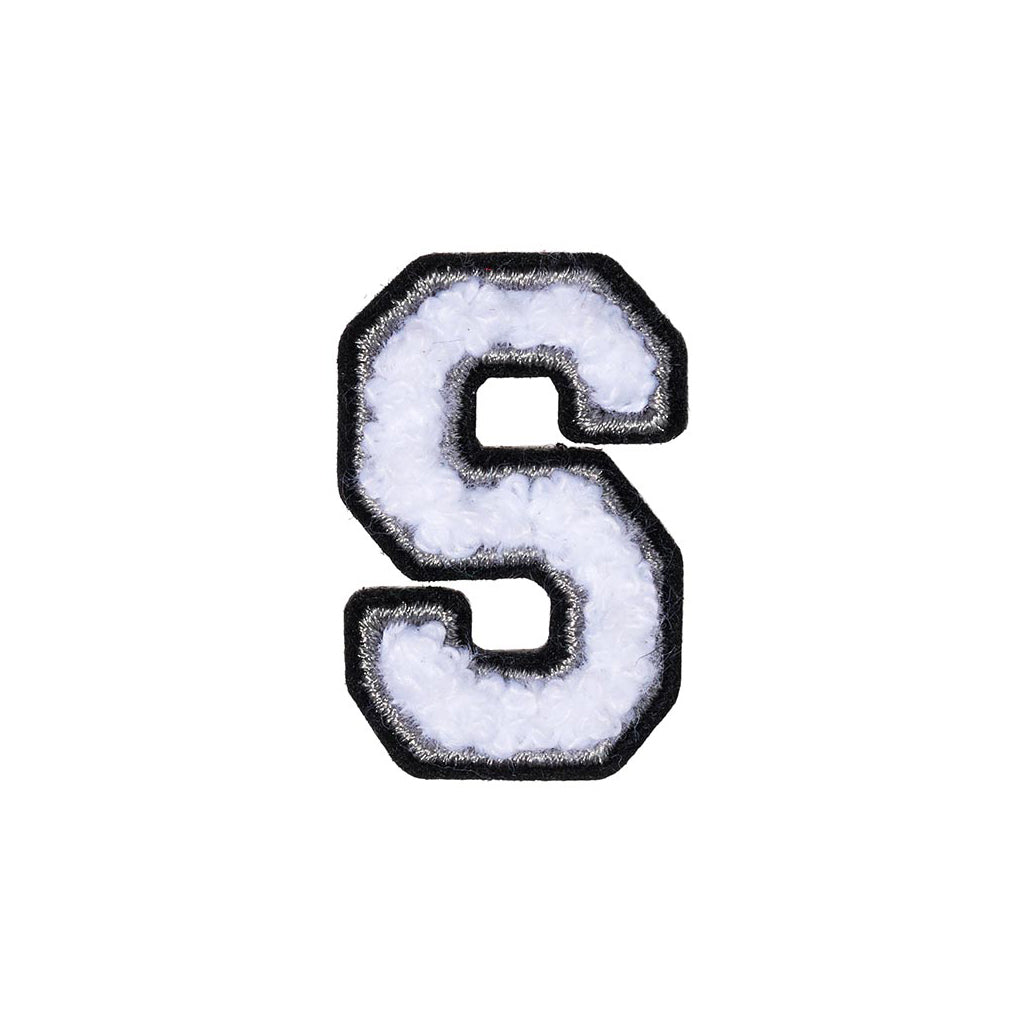 Letter S Patch - S Black/White