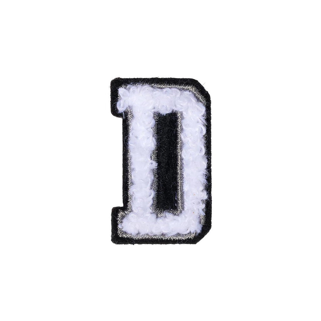 Letter D Patch - D Black/White
