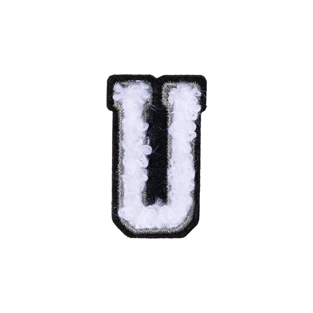 Letter U Patch - U Black/White