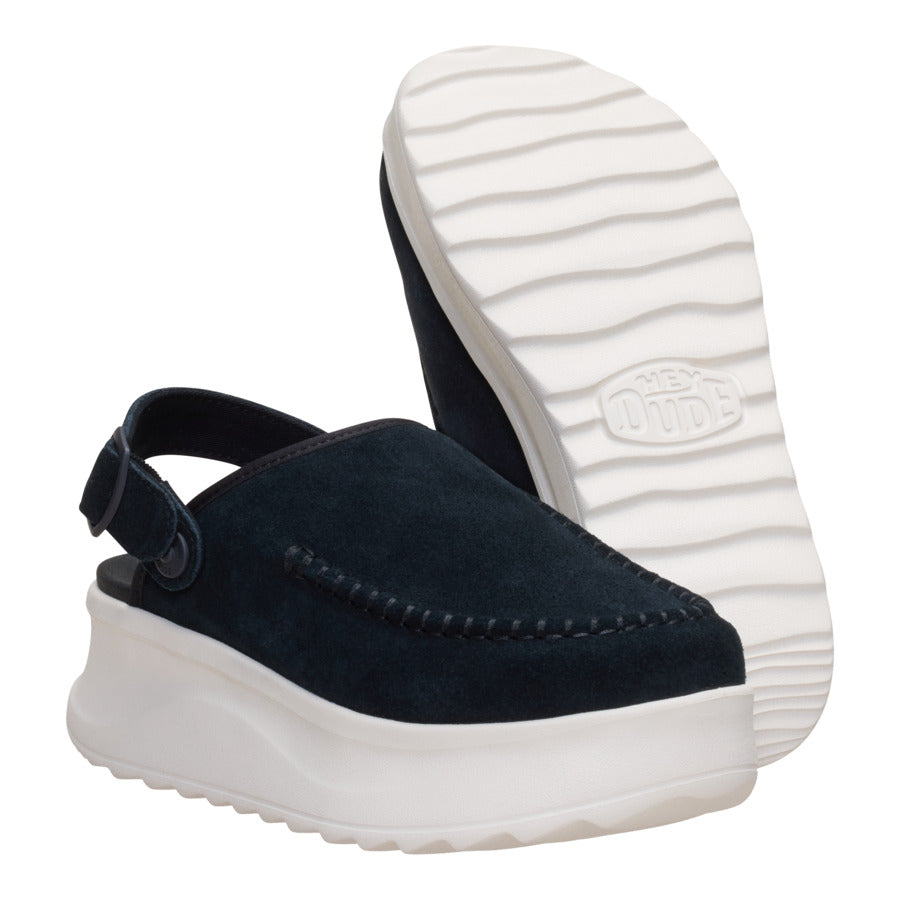 Delray Clog Suede - Black/Egret - Image 3