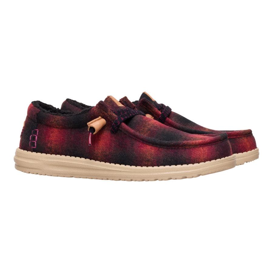 Alternative view of Wally Cozy Plaid - Red Plaid/Black