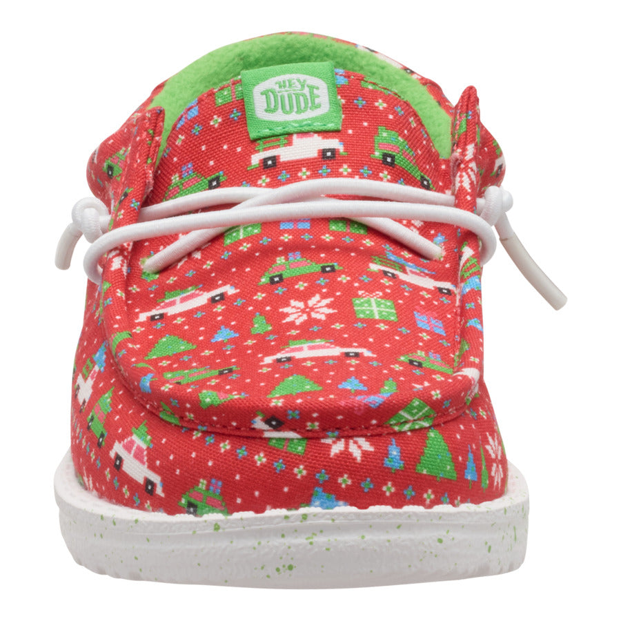 Wally Youth Holiday Sweater - Red/Green - Image 5