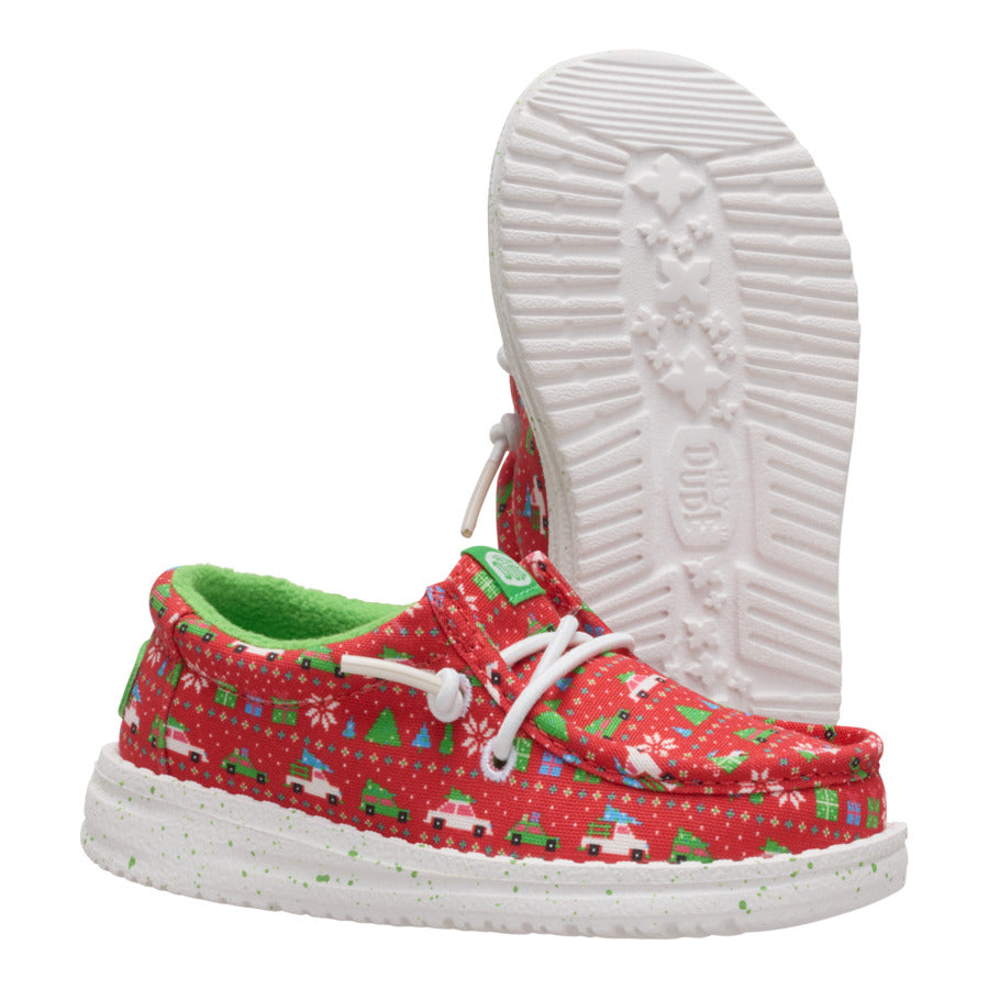 Wally Toddler Holiday Sweater - Red/Green - Image 4