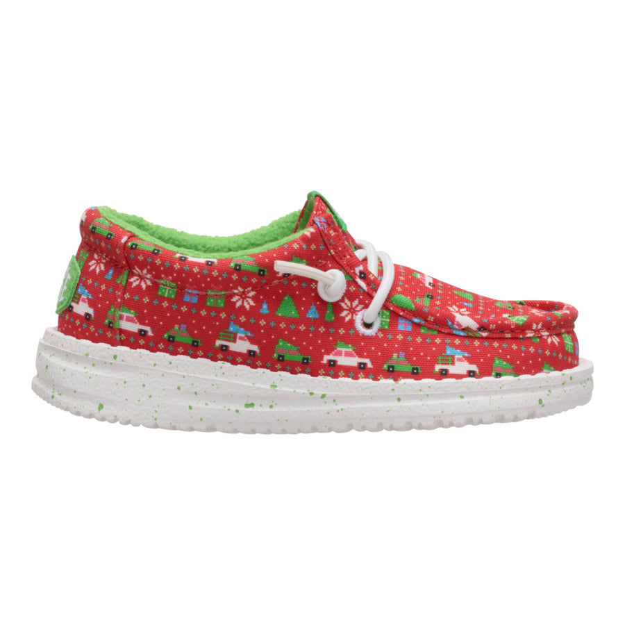 Wally Toddler Holiday Sweater - Red/Green - Image 9