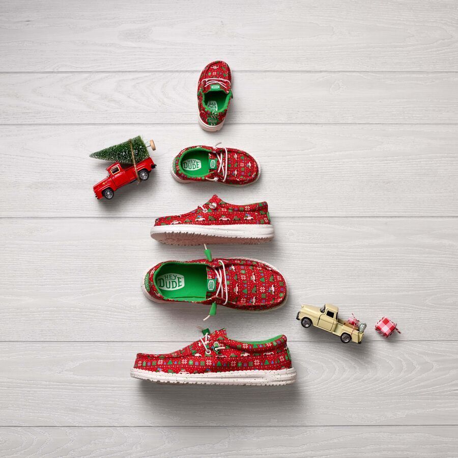 Alternative view of Wally Toddler Holiday Sweater - Red/Green