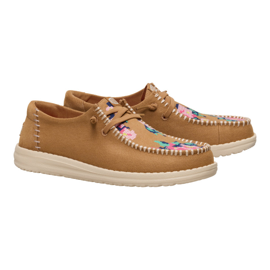 Alternative view of Wendy Cross Stitch - Tan/Multi