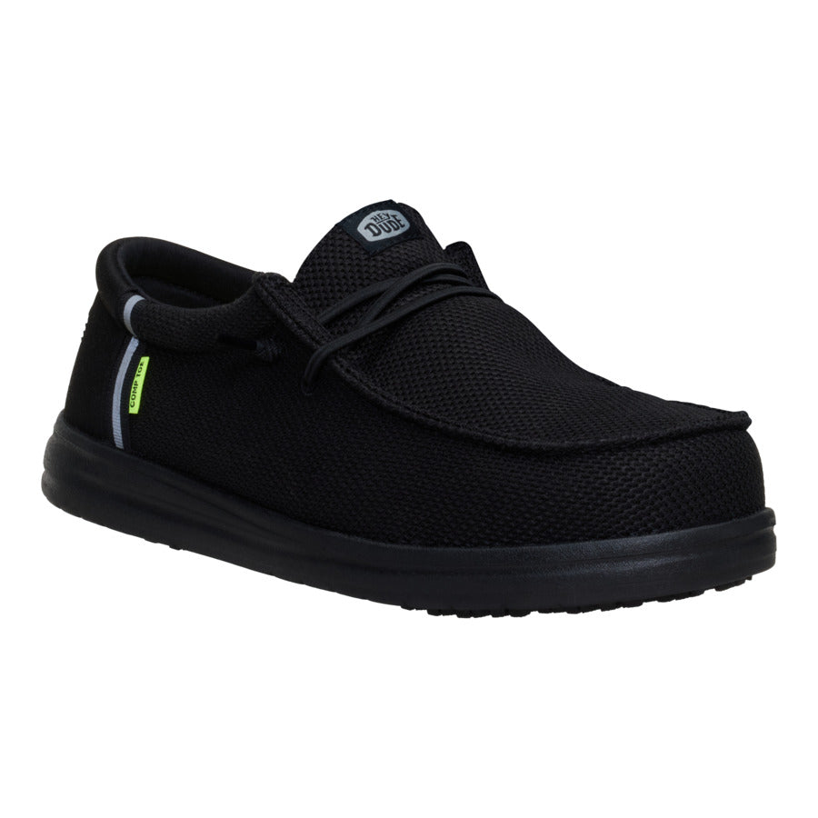 Wally Work Comp Toe Wide - Black/Black - Image 7
