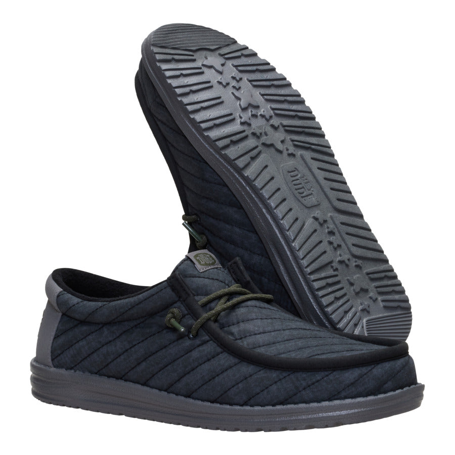 Wally Washed Quilt - Black/Grey - Image 3