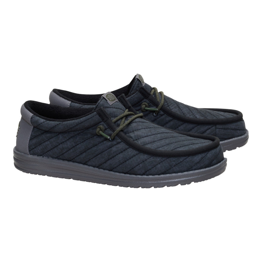 Alternative view of Wally Washed Quilt - Black/Grey