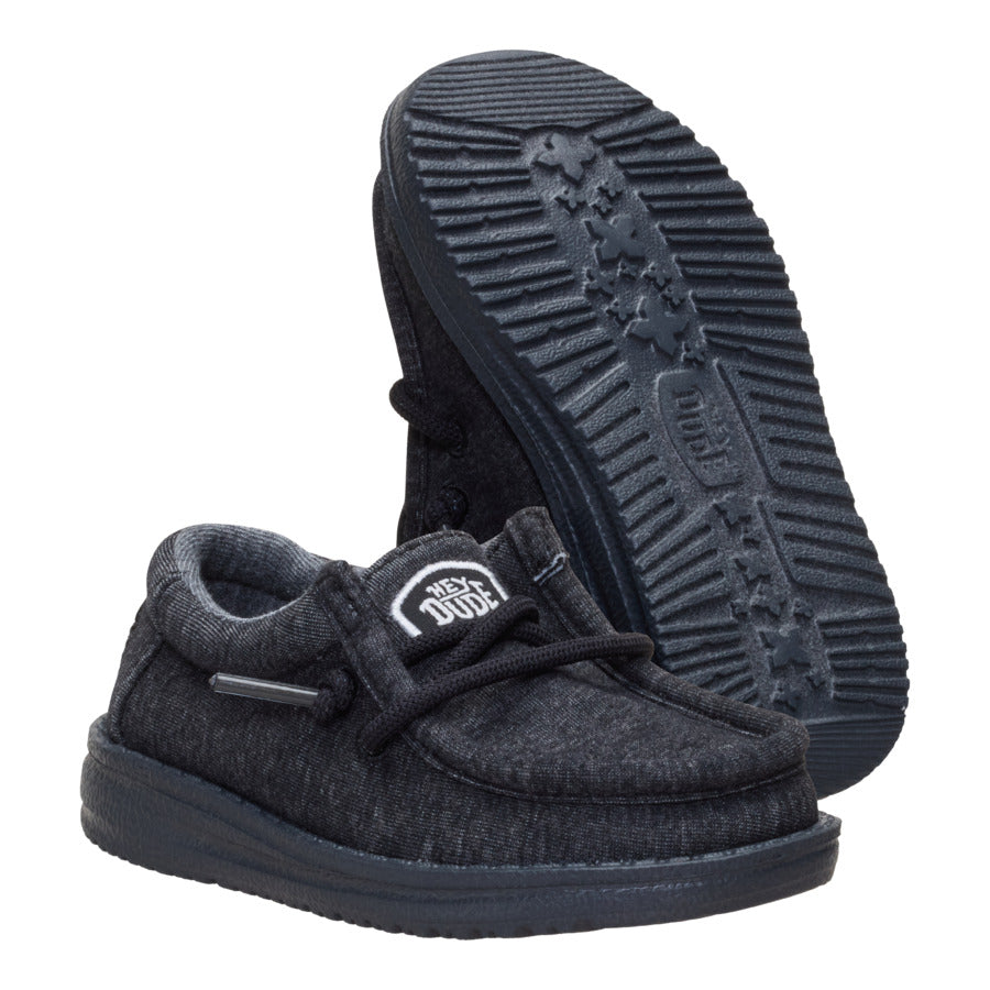 Wally Toddler Stretch Jersey - Heather Black - Image 4