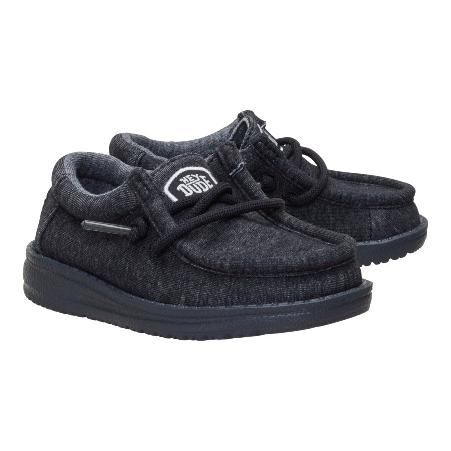 Wally Toddler Stretch Jersey - Heather Black - Image 3