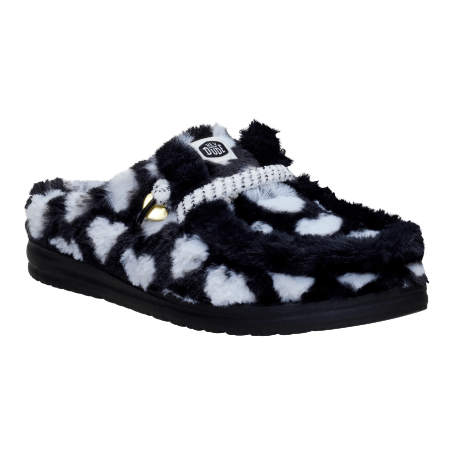 Wendy Slipper Hearts - Black/White - Image 7