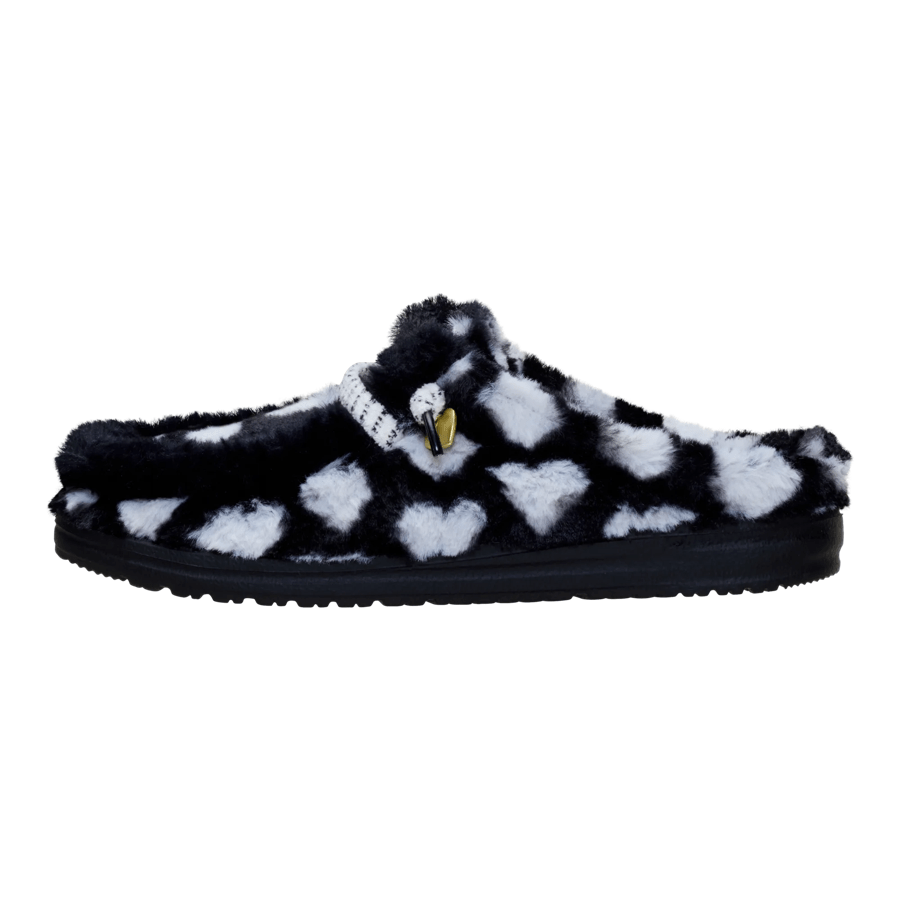 Wendy Slipper Hearts - Black/White