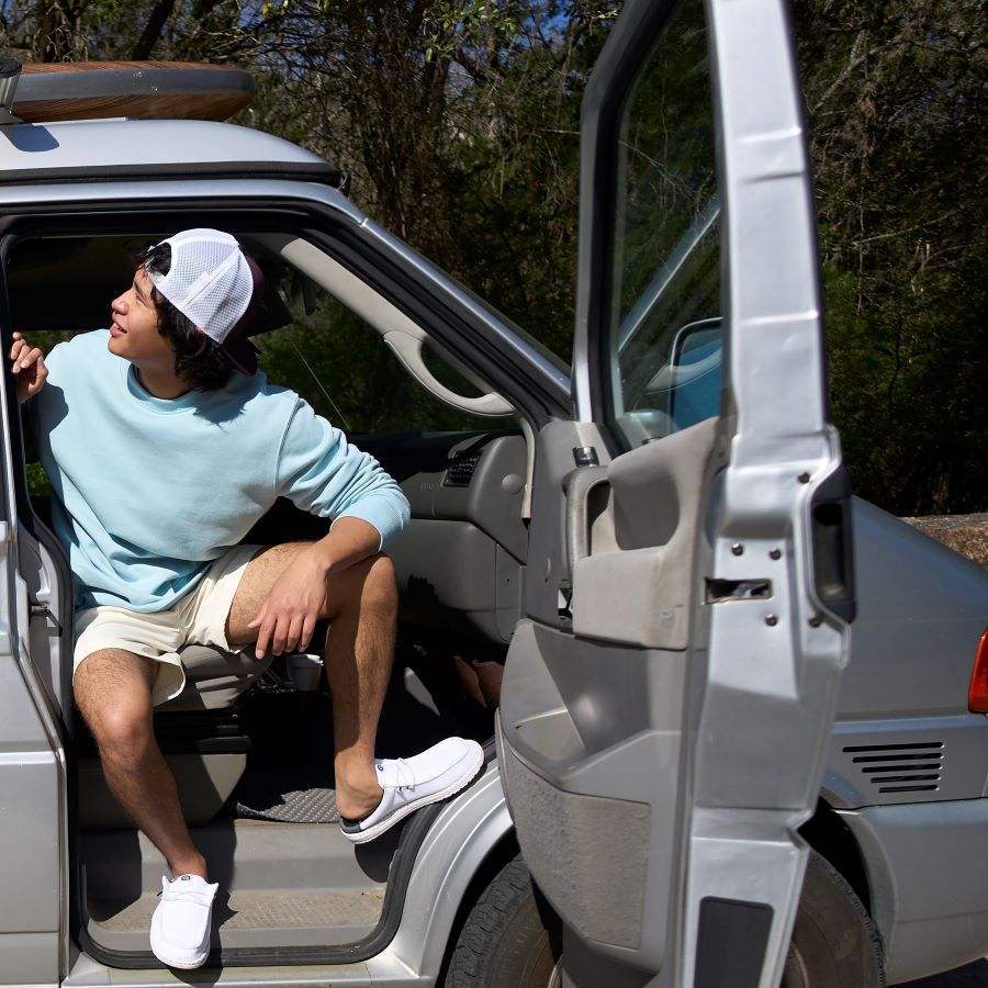 Alternative view of Wally Slip Varsity - White/Black